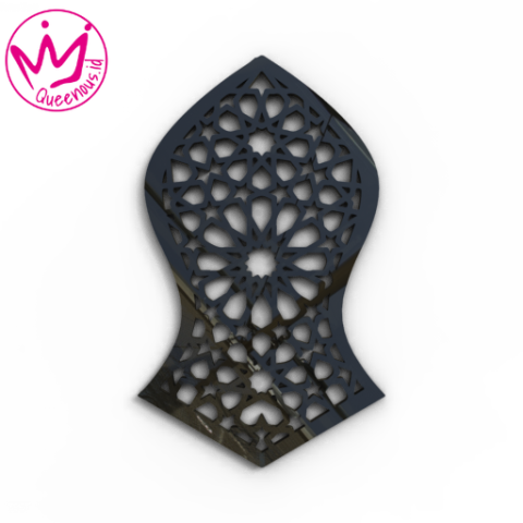 Akrilik Hiasan/Dekorasi Dinding Islami Terompah Nabi Muhammad - Custom Ukuran Medium Akrilik 2mm Laser Cutting Modern Queenous.id