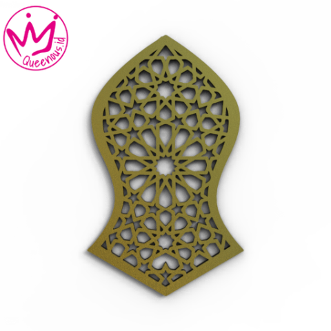 Akrilik Hiasan/Dekorasi Dinding Islami Terompah Nabi Muhammad - Custom Ukuran Medium Akrilik 2mm Laser Cutting Modern Queenous.id