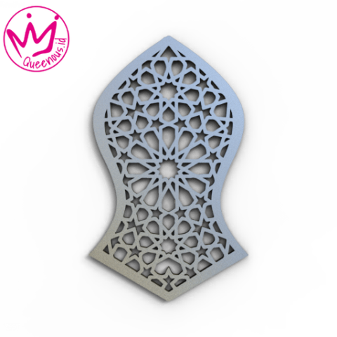 Akrilik Hiasan/Dekorasi Dinding Islami Terompah Nabi Muhammad - Custom Ukuran Besar Mewah Akrilik 2mm Laser Cutting Modern Queenous.id